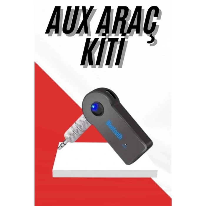 Kablosuz Bluetooth Aux Araç Kiti 3.5mm Uyumlu Siyah