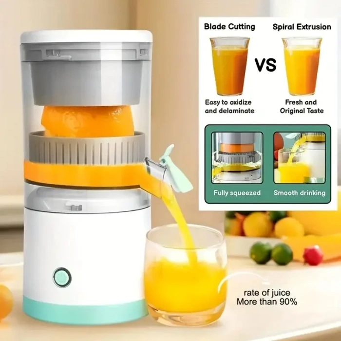 Kablosuz Taşınabilir Şarjlı Narenciye Sıkacağı Portakal Meyve Sıkacağı (5365)