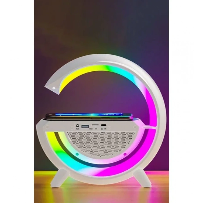 Kablosuz, Usb Bağlantılı, Ekstra Uzun Pil Ömürlü, 7 Renk Seçenekli Ambiyans Işığı,Telefon Şarj Standı BT2301 (5365)