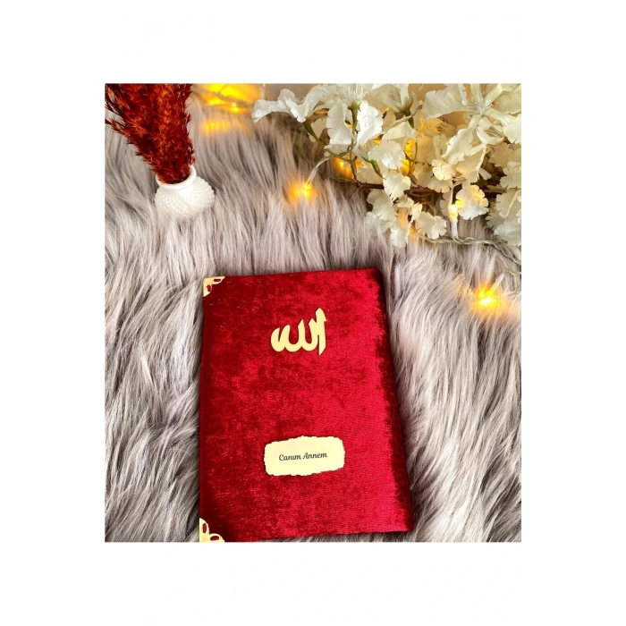 Kadife Kaplı Kırmızı Yasin-i Şerif