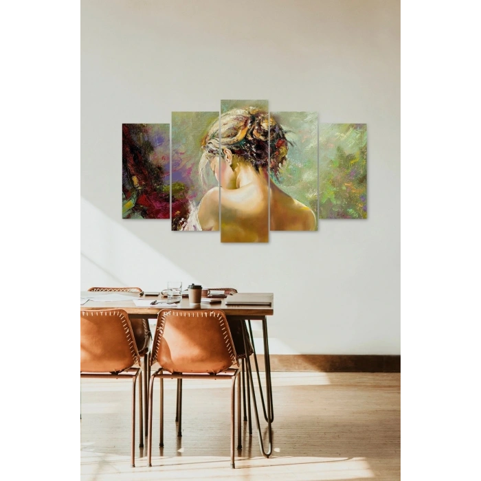 Kadın 5 Parçalı Mdf Tablo 60 x 100