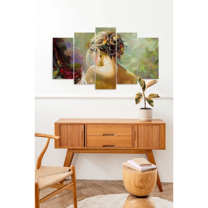Kadın 5 Parçalı Mdf Tablo 60 x 100