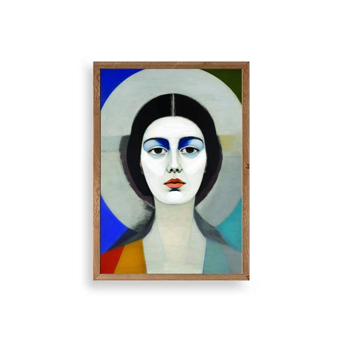 Kadın Ahşap Çerçeveli Tablo 17 x 23