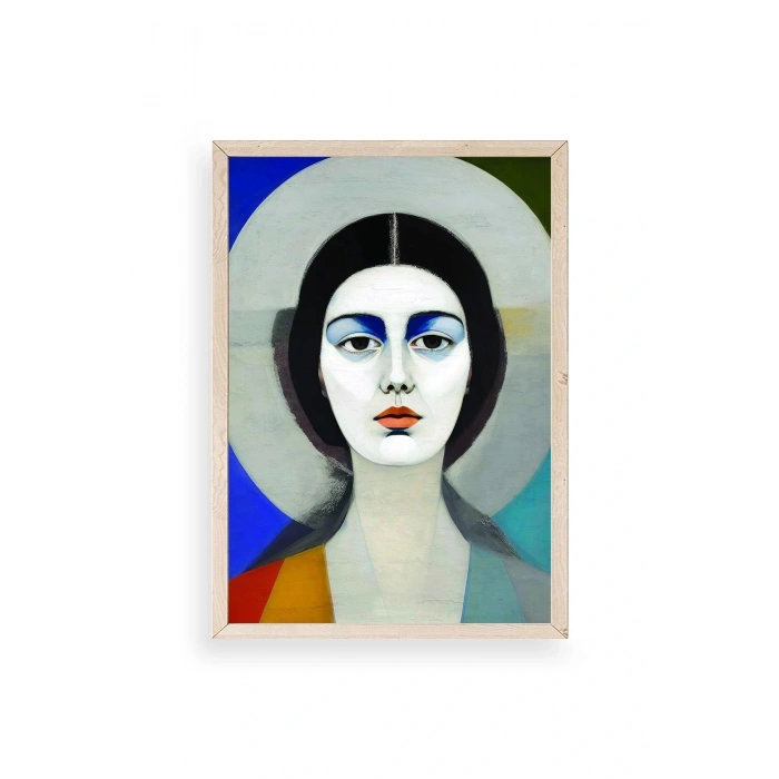 Kadın Ahşap Çerçeveli Tablo 17 x 23