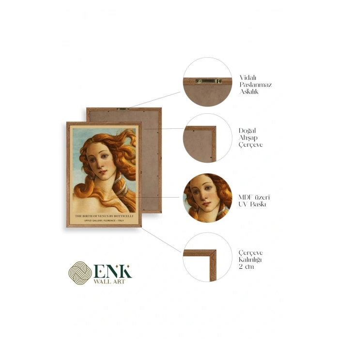 Kadın Ahşap Çerçeveli Tablo 17 x 23