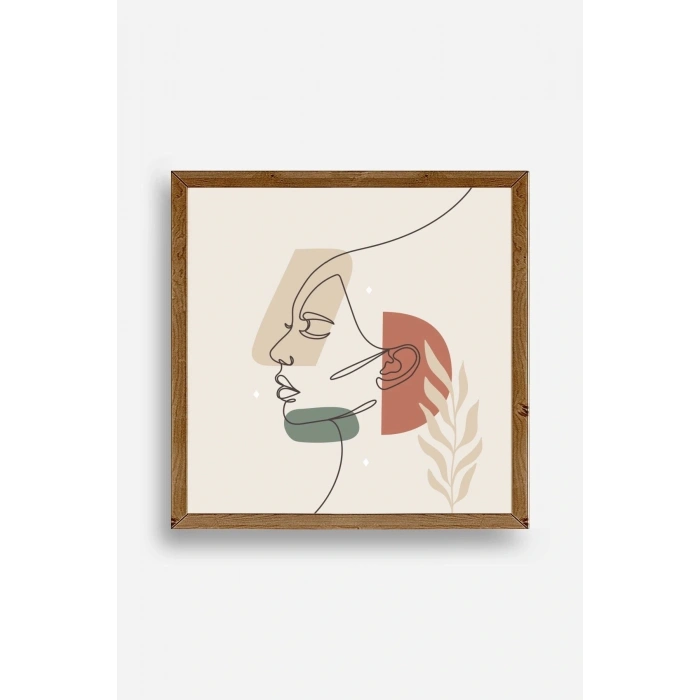 Kadın Ahşap Çerçeveli Tablo 42 x 42