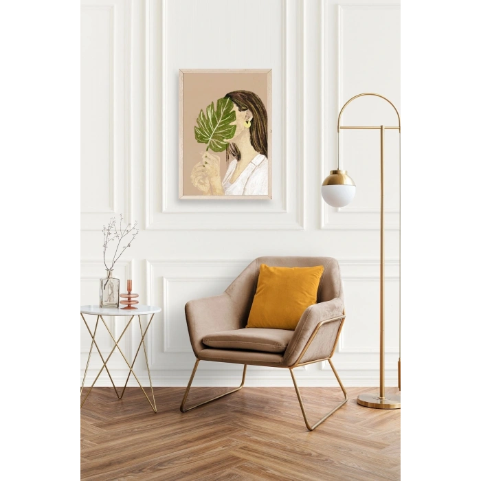 Kadın Ahşap Çerçeveli Tablo 50 x 70