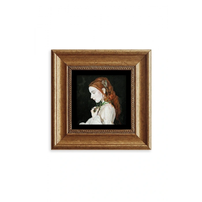 Kadın Çerçeveli Taş Tablo 20 cm