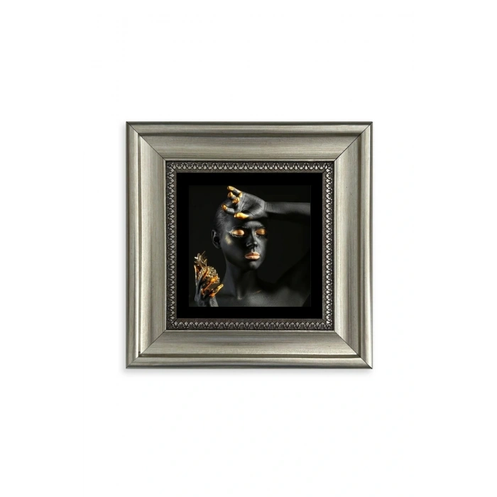 Kadın Çerçeveli Taş Tablo 20 cm