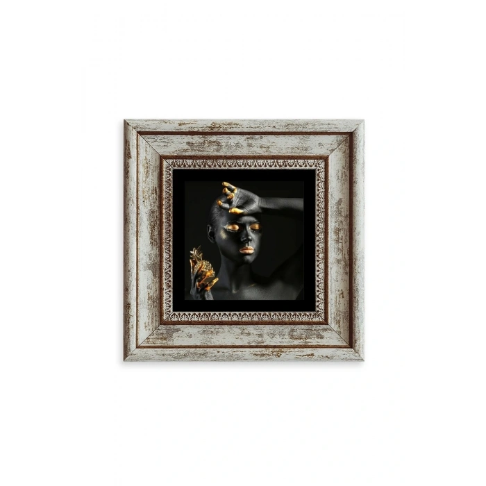 Kadın Çerçeveli Taş Tablo 20 cm