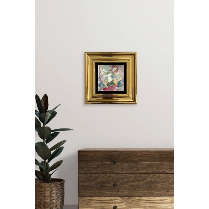 Kadın Çerçeveli Taş Tablo 20 cm