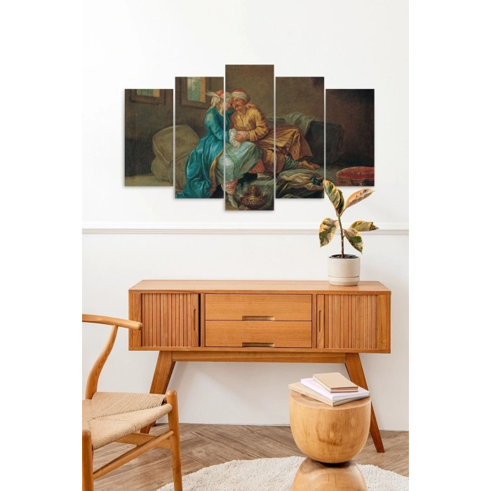 Kadın Erkek 5 Parçalı Mdf Tablo 60 x 100