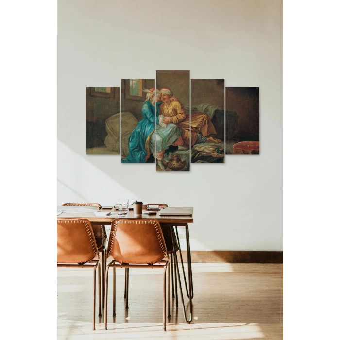 Kadın Erkek 5 Parçalı Mdf Tablo 60 x 100