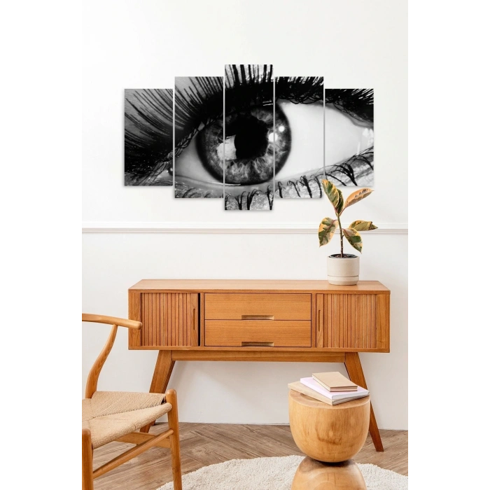 Kadın Gözbebeği 5 Parçalı Mdf Tablo 60 x 100