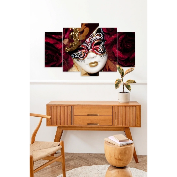 Kadın Maske 5 Parçalı Mdf Tablo 60 x 100