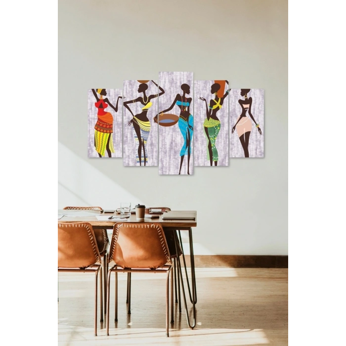 Kadınlar Dans 5 Parçalı Mdf Tablo 60 x 100