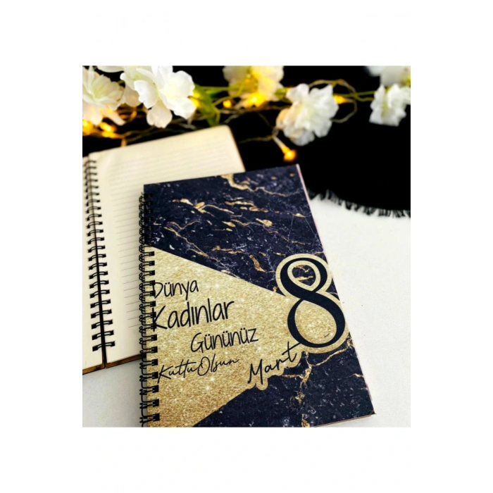 Kadınlar Günü Ahşap Defter