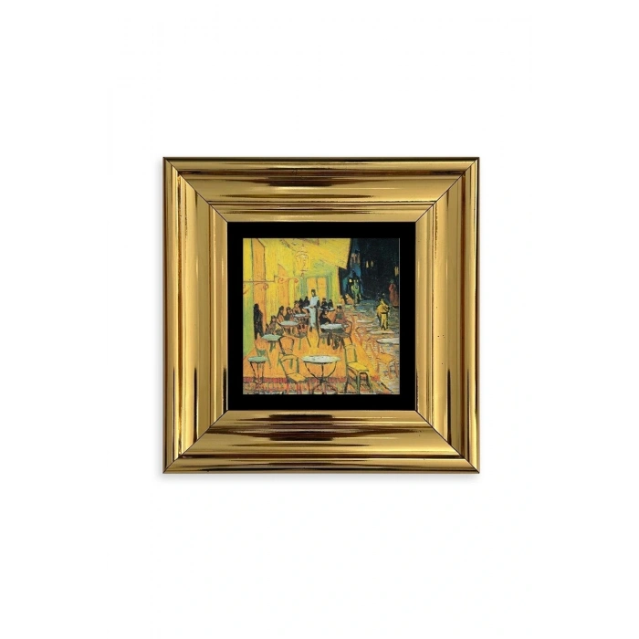 Kafe Çerçeveli Taş Tablo 20 cm