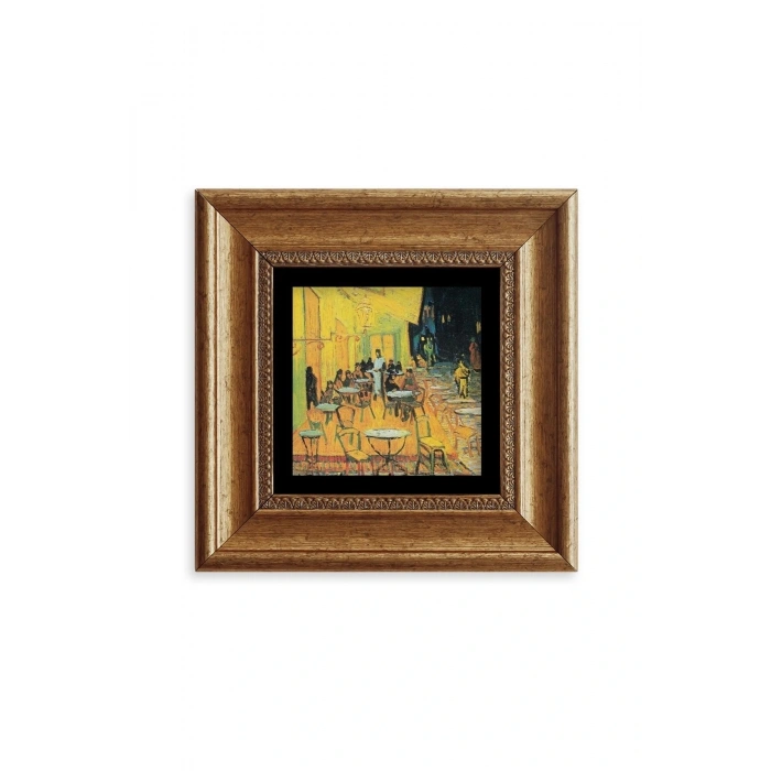 Kafe Çerçeveli Taş Tablo 20 cm