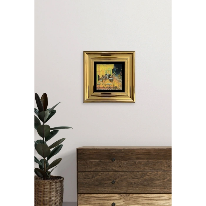 Kafe Çerçeveli Taş Tablo 20 cm