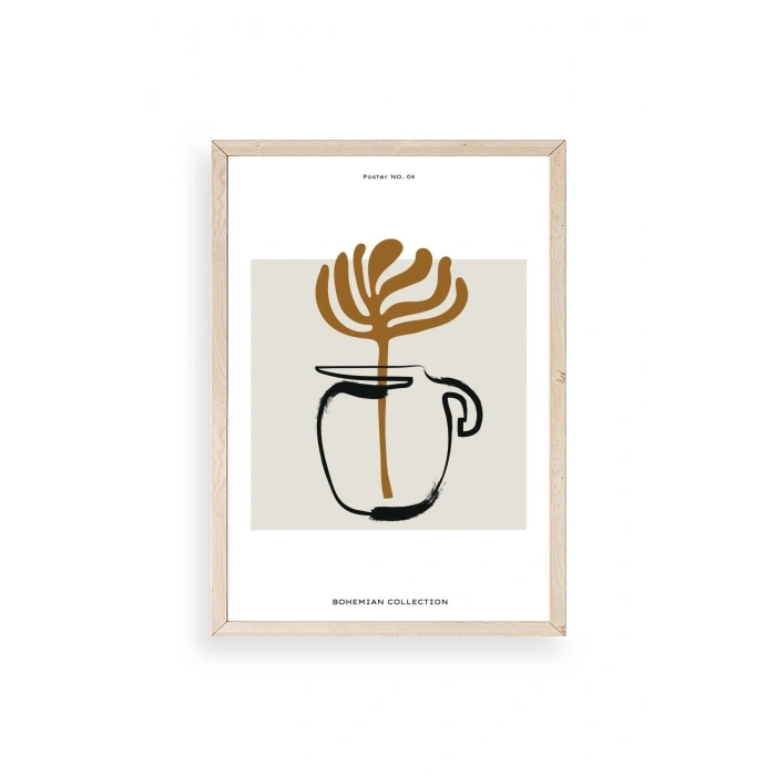 Kahve Ahşap Çerçeveli Tablo 17 x 23