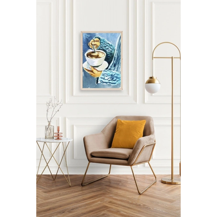 Kahve Ahşap Çerçeveli Tablo 17 x 23