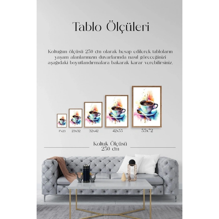 Kahve Ahşap Çerçeveli Tablo 17 x 23