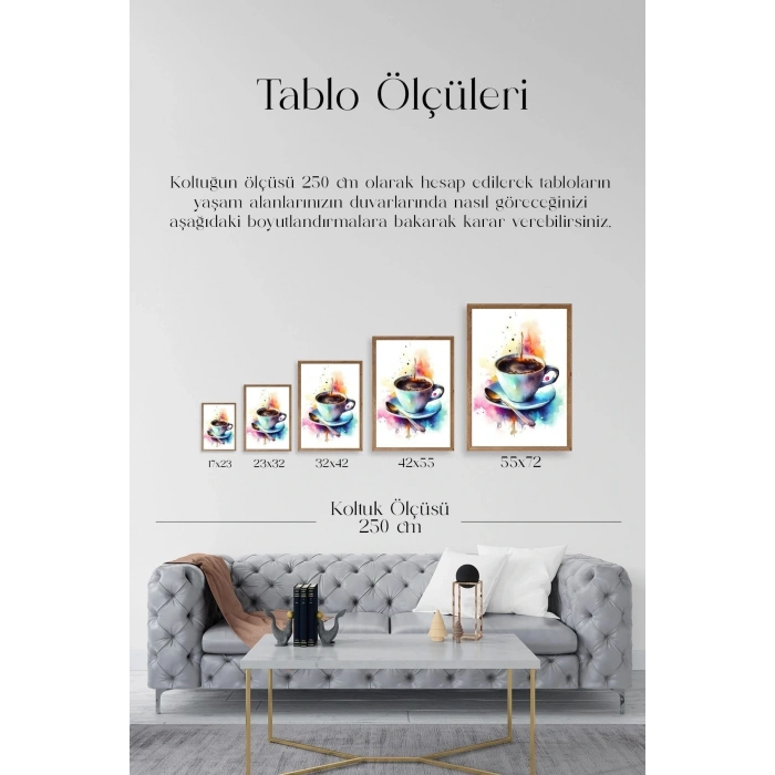 Kahve Ahşap Çerçeveli Tablo 17 x 23