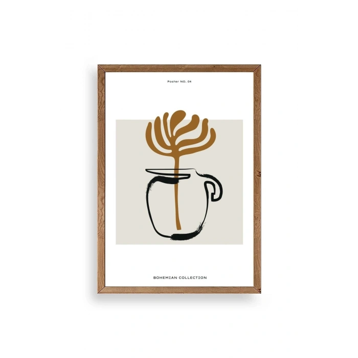 Kahve Ahşap Çerçeveli Tablo 23 x 30