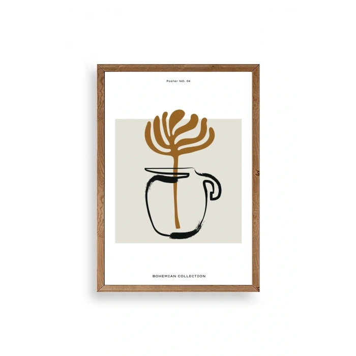 Kahve Ahşap Çerçeveli Tablo 23 x 30