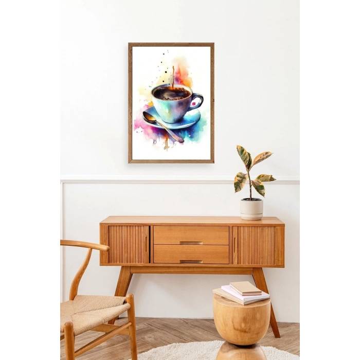 Kahve Ahşap Çerçeveli Tablo 23 x 30