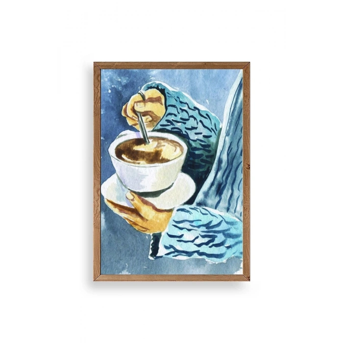 Kahve Ahşap Çerçeveli Tablo 30 x 42