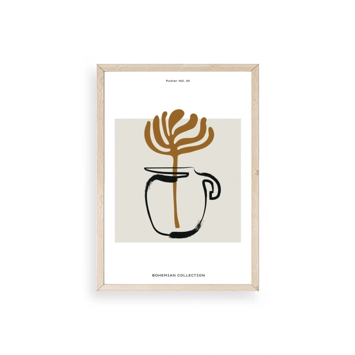 Kahve Ahşap Çerçeveli Tablo 30 x 42