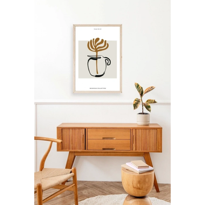 Kahve Ahşap Çerçeveli Tablo 30 x 42