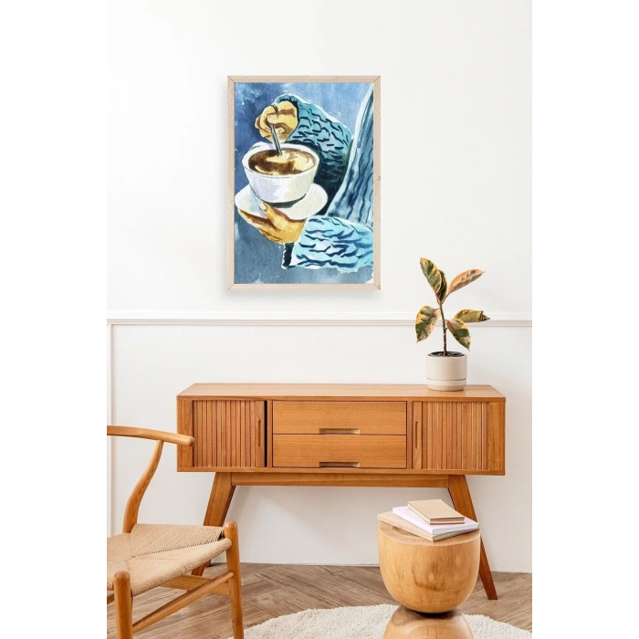 Kahve Ahşap Çerçeveli Tablo 30 x 42