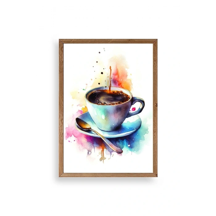 Kahve Ahşap Çerçeveli Tablo 50 x 70