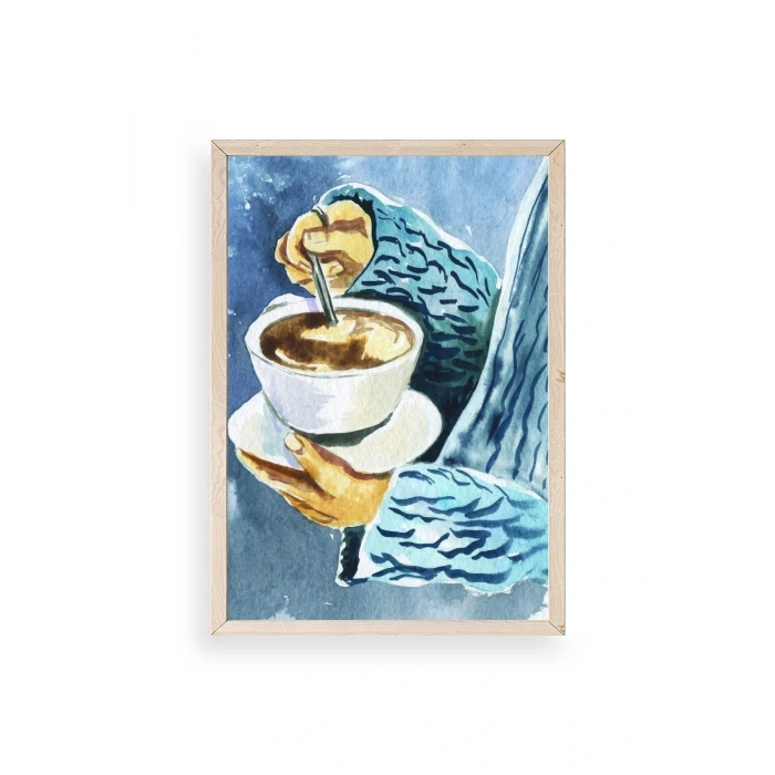 Kahve Ahşap Çerçeveli Tablo 50 x 70