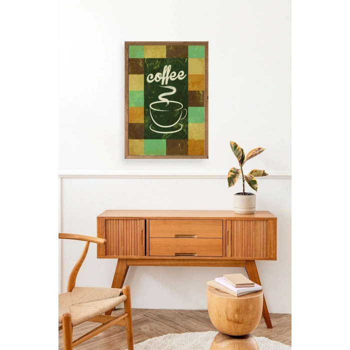 Kahve Ahşap Çerçeveli Tablo 50 x 70