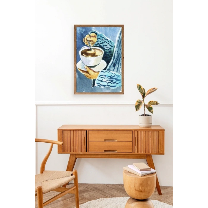 Kahve Ahşap Çerçeveli Tablo 50 x 70