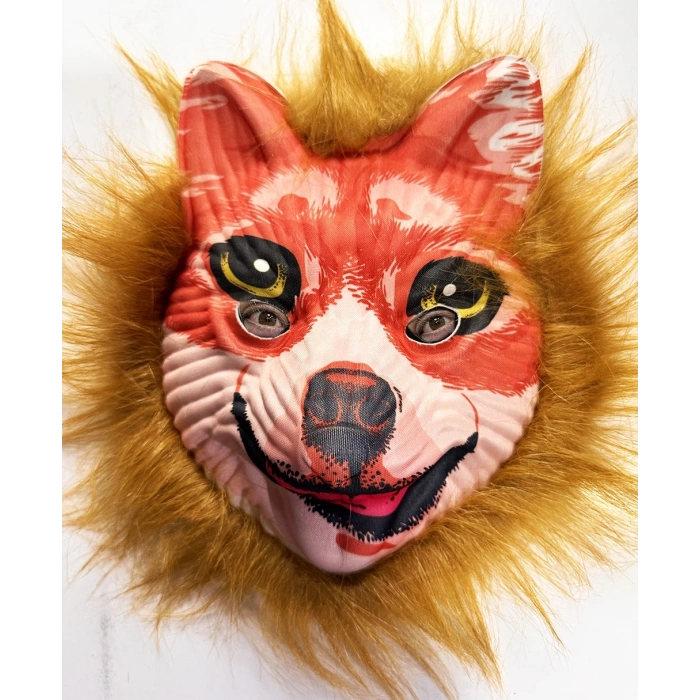 Brown Haired Plush Fox Mask Mega Plush 24 No (5365)