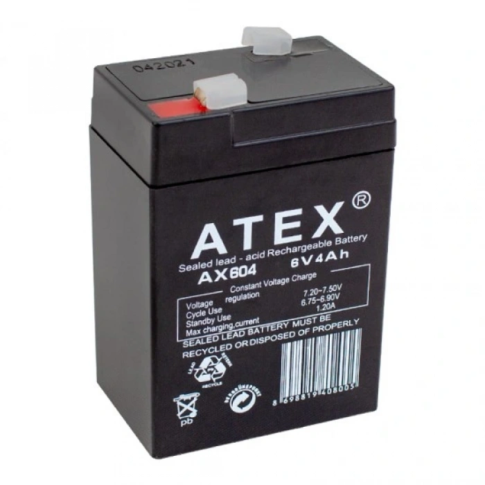 THICK DRY BATTERY 6V-4AH AMPERE 70x48x101Mm (5365)