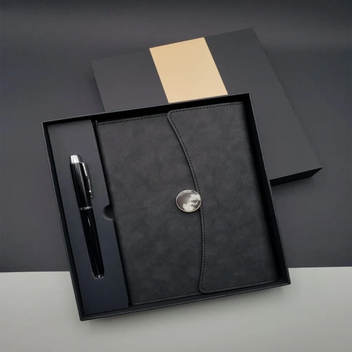 Kaliteli Termo Deri Ajanda Defter Kalem Seti 21x15 Cm Hediye