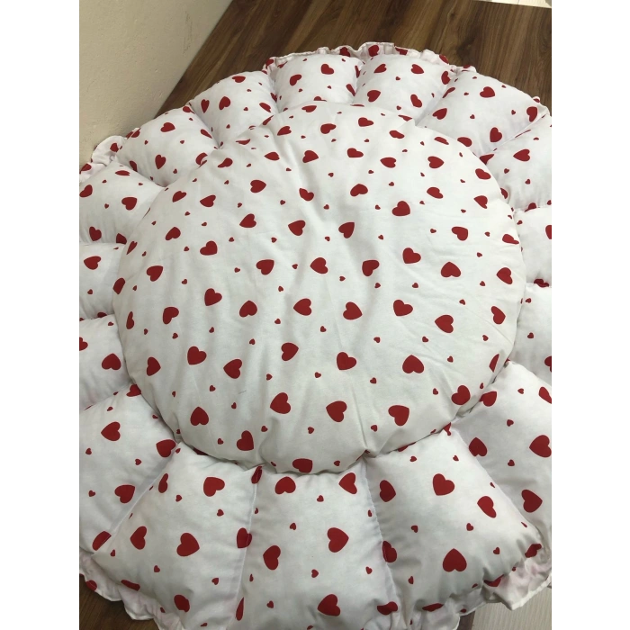 KALP DESENLİ BEBEK YATAĞI , OYUN MİNDERİ