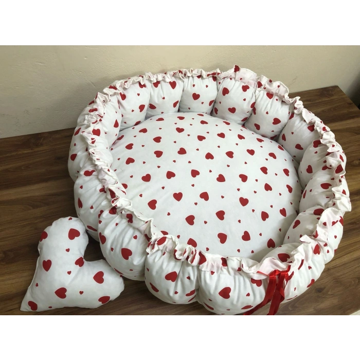 KALP DESENLİ BEBEK YATAĞI , OYUN MİNDERİ