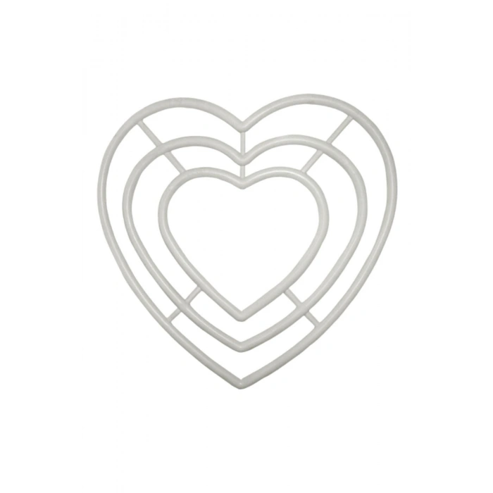 Kalp Makrome Halkası 3lü 20 Cm