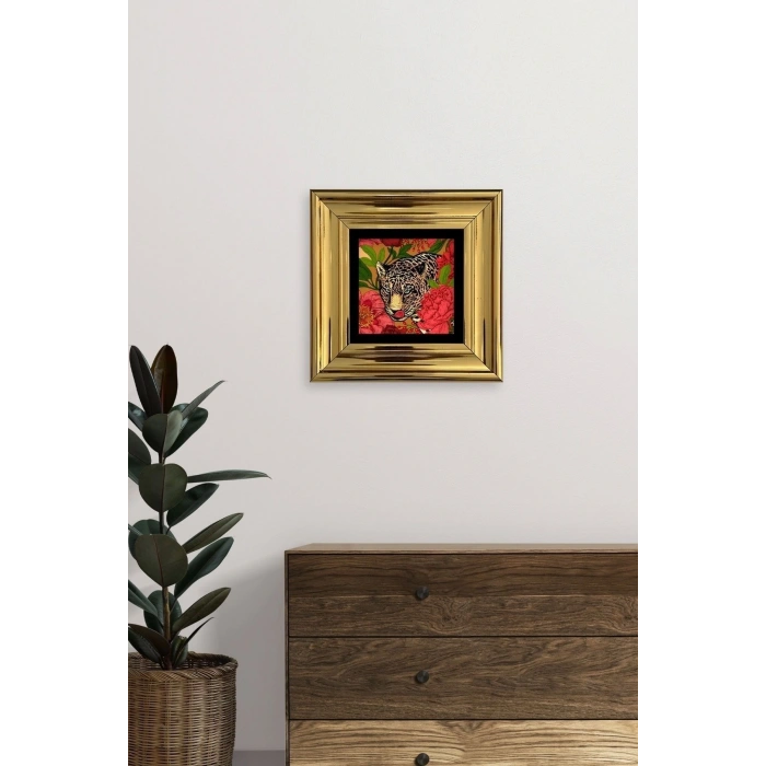 Kaplan Çerçeveli Taş Tablo 20 cm