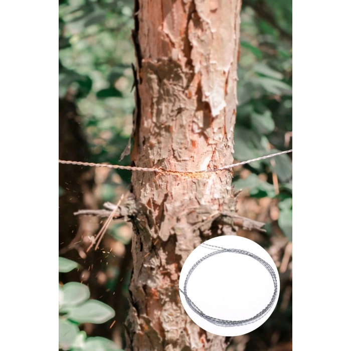 Karavanda ,Kampda Taşınabilir Mini Zincir Cep Testeresi Dişli Tel Ahşap Plastik Metal Kesici (5365)