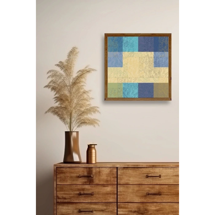 Kare Ahşap Çerçeveli Tablo 42 x 42