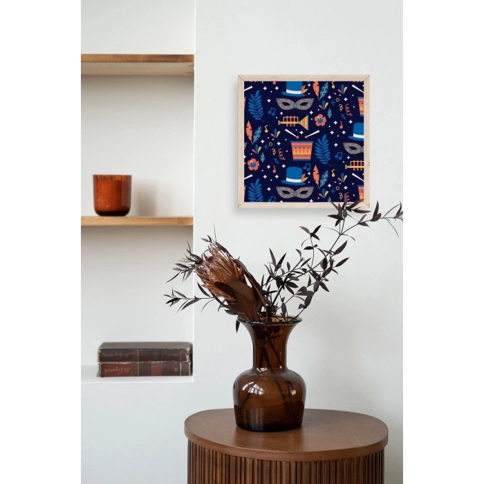 Karnaval Ahşap Çerçeveli Tablo 23 x 23