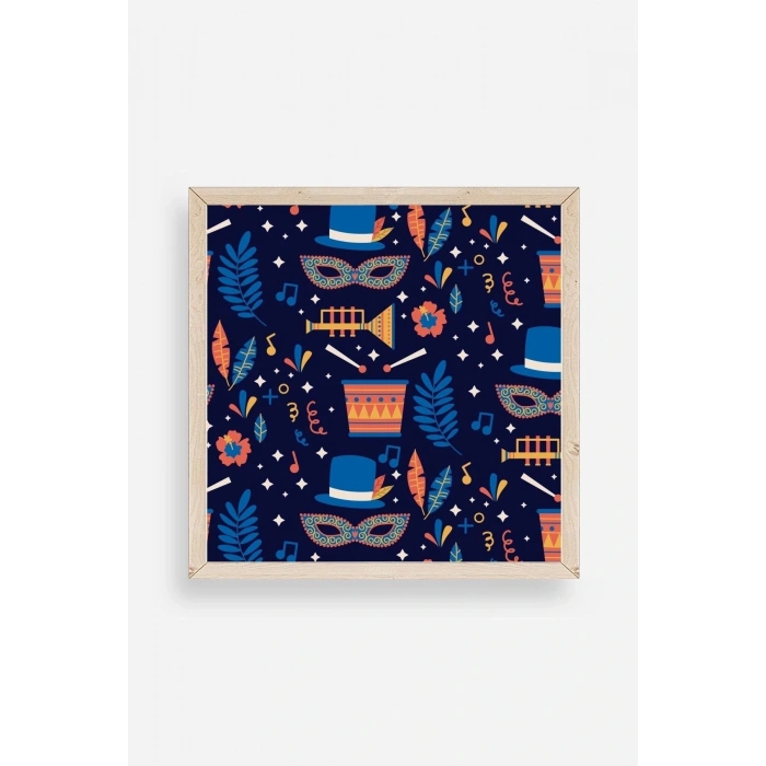 Karnaval Ahşap Çerçeveli Tablo 50 x 50